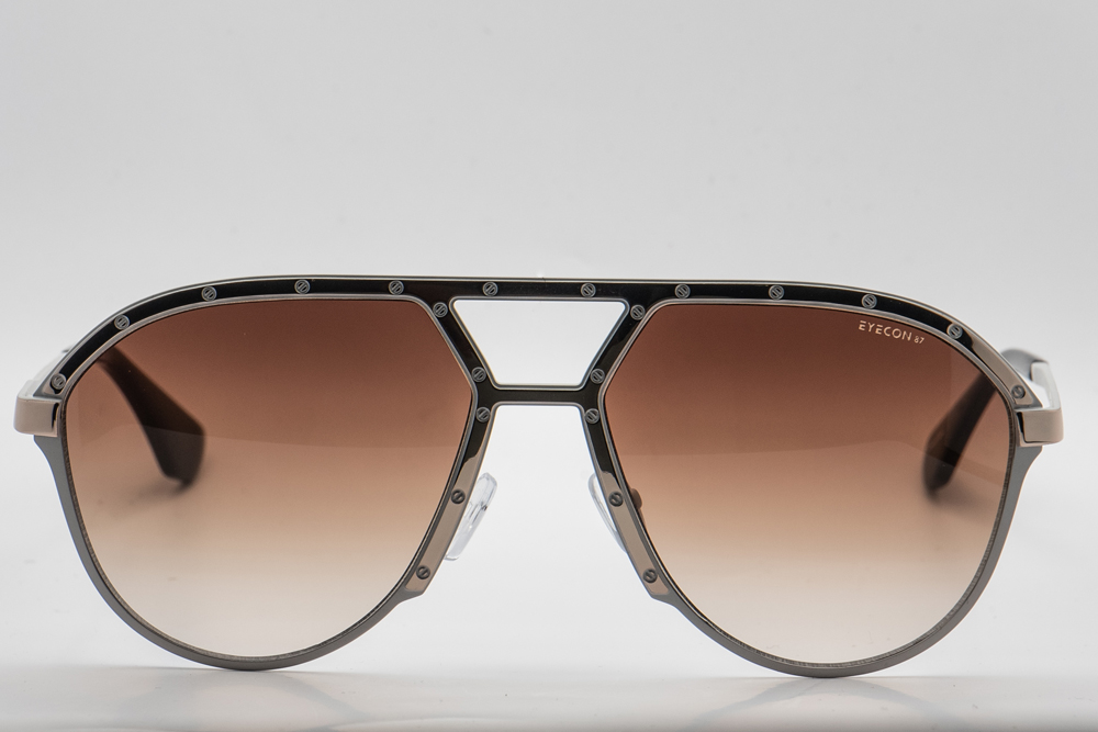 White Frame with Brown Gradient Lenses