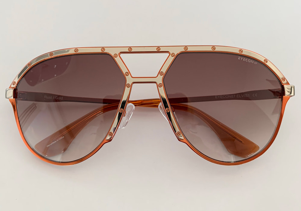  Rust Frame with Brown Gradient Lenses (Rust Aviator Sunglasses) 